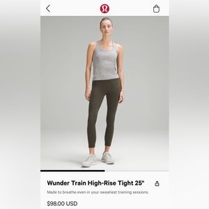 LULULEMON WUNDER TRAIN HIGH RISE || LIKE NEW